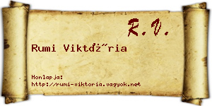 Rumi Viktória névjegykártya
